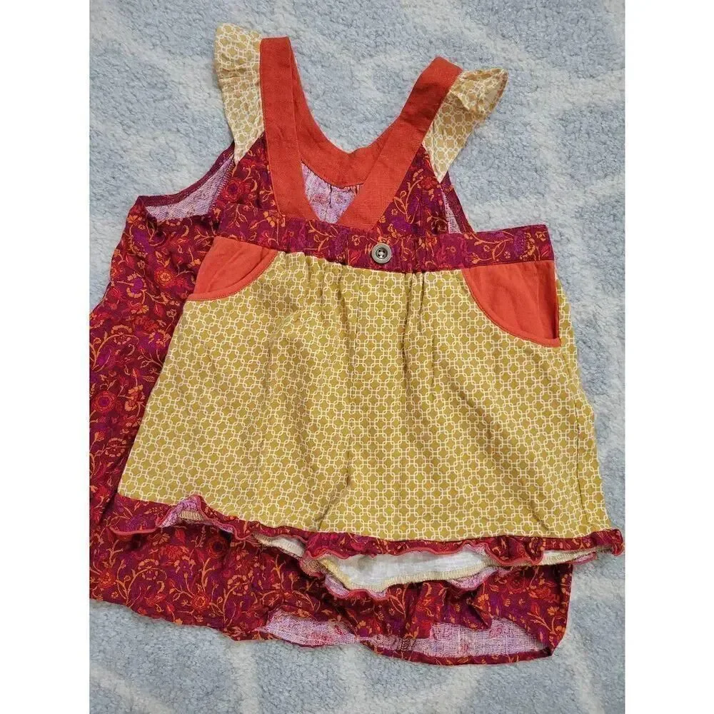 Matilda Jane Enchanted Garden Beach Bonfire V-Neck Swing Tank and Woodrose Mixed